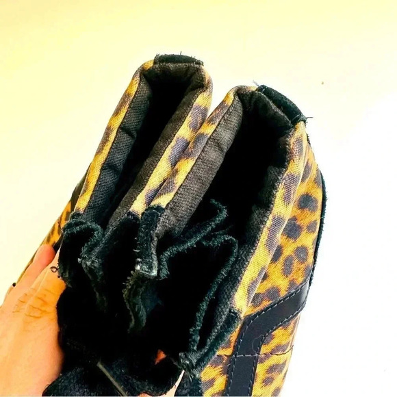 Vans Sk8 Cheetah/Leopard Hidden Wedge Hightop Sneakers from Urban Outfitters - Picture 7 of 9